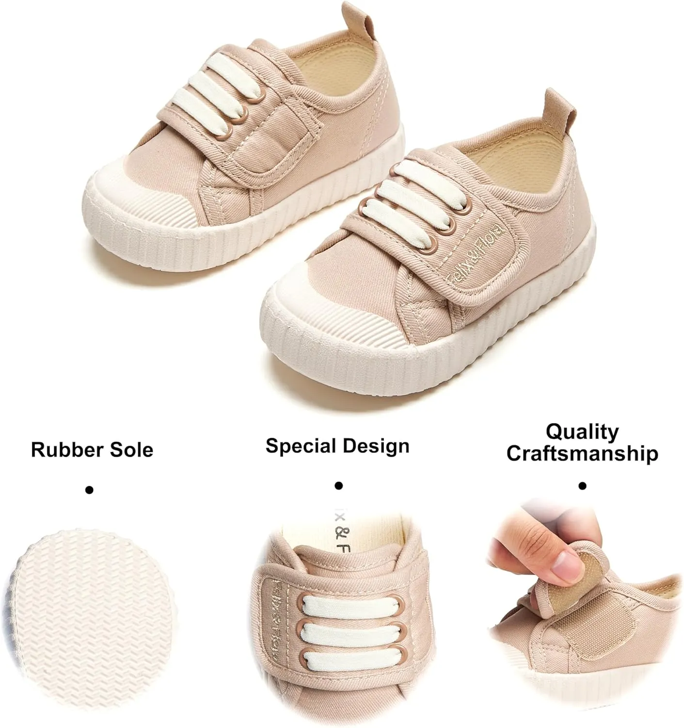 Felix & Flora Toddler/Little Kid Girls Running Shoes Sports Sneakers Princess Casual Glitter Shoes.