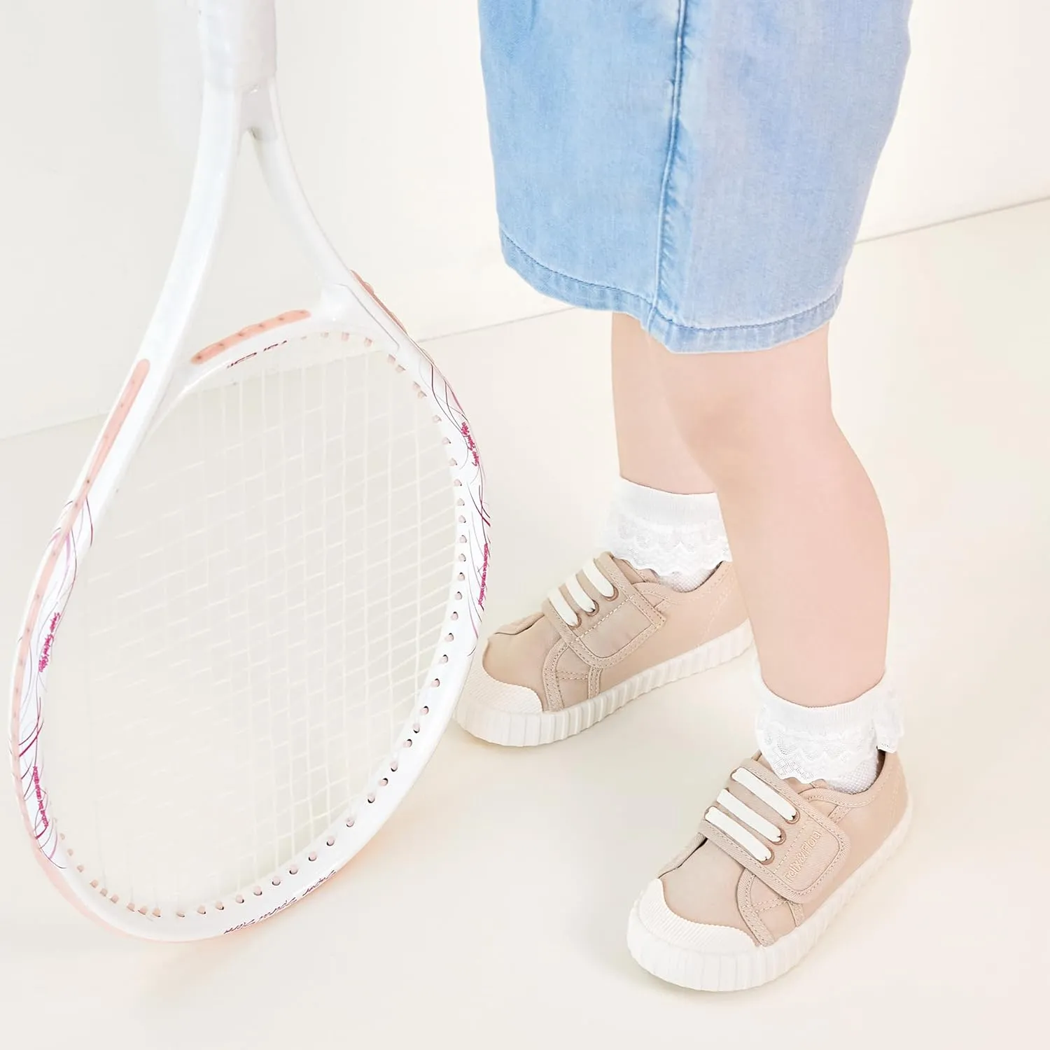 Felix & Flora Toddler/Little Kid Girls Running Shoes Sports Sneakers Princess Casual Glitter Shoes.