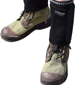 Fishing Boot Gravel Guard Black with Hook and Loop Closure Keeps - Dirt, Weeds, Rocks Out of Your Wading Boots.