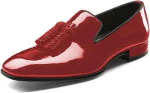 FOWT Women Classic Clossed Square Toe Low Heel Loafers Slip On Ladies Glossy Casual Outdoor Shoes Size 4-16 US