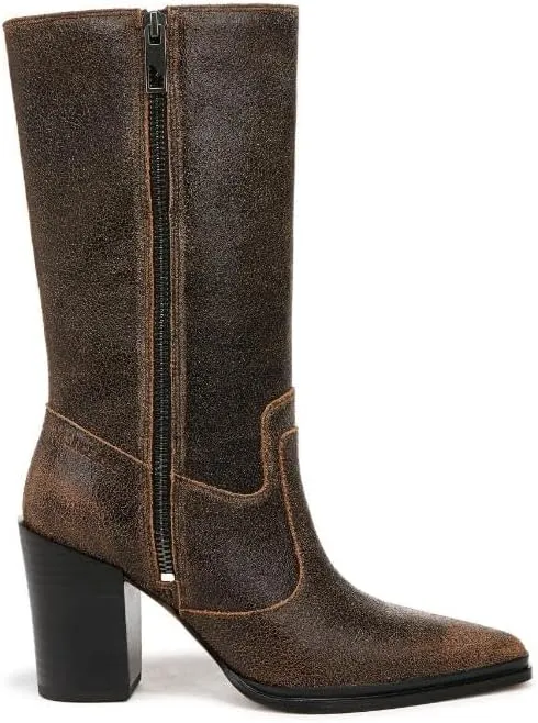 Franco Sarto Womens Jaxon Mid Calf Heeled Boot