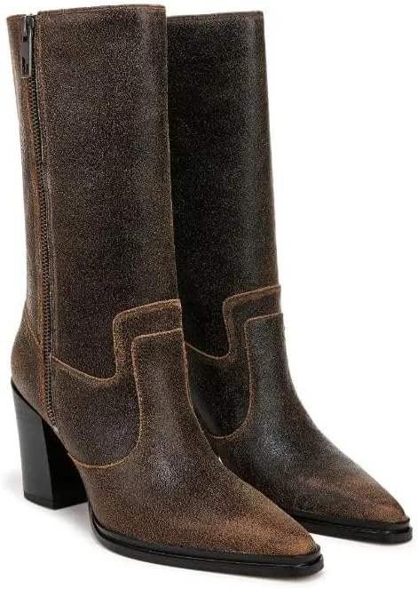 Franco Sarto Womens Jaxon Mid Calf Heeled Boot