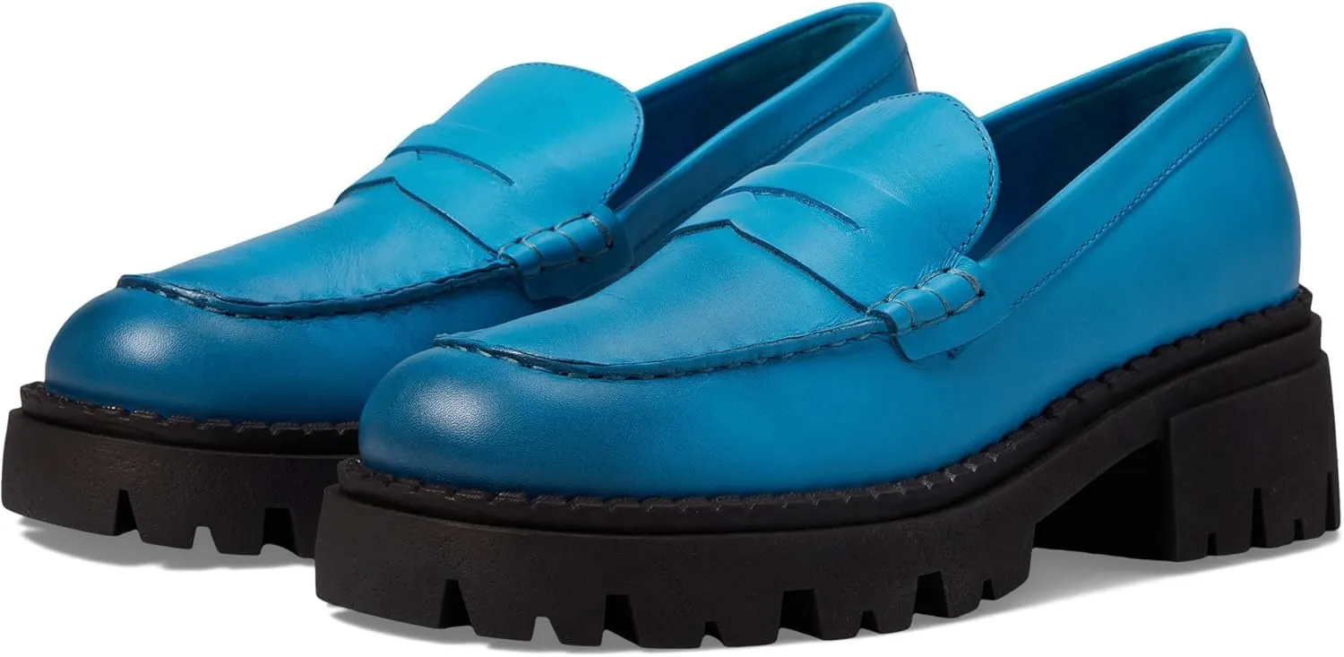 Free People Womens Lyra Lug Sole Loafer Baywatch Blue EU 39.5 (US Women's 9.5) M