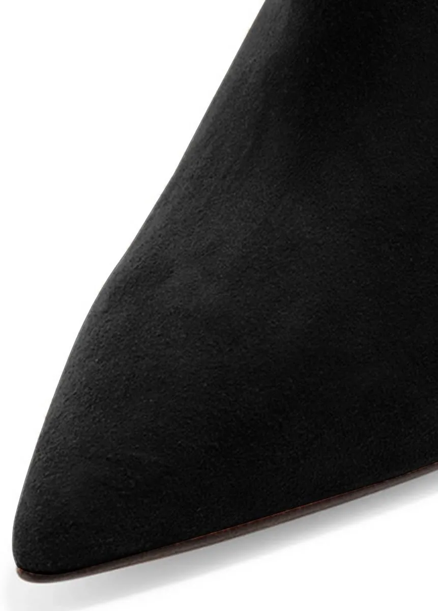 FSJ Women Basic Pointed Toe Mules Stiletto Heels Sandals Slip On Evening Party Shoes Size 4-15 US