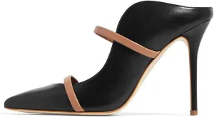 FSJ Women Fashion Pointy Toe Mules Sandals High Heels Pumps Double Straps Slide Sandals Casual Summer Outfit Shoes Size 4-15 M US