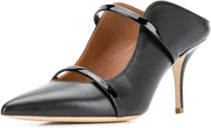 FSJ Women Fashion Pointy Toe Mules Sandals High Heels Pumps Double Straps Slide Sandals Casual Summer Outfit Shoes Size 4-15 M US