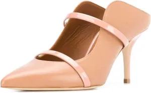 FSJ Women Fashion Pointy Toe Mules Sandals High Heels Pumps Double Straps Slide Sandals Casual Summer Outfit Shoes Size 4-15 M US
