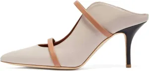 FSJ Women Fashion Pointy Toe Mules Sandals High Heels Pumps Double Straps Slide Sandals Casual Summer Outfit Shoes Size 4-15 M US