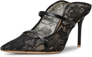 FSJ Women Fashion Pointy Toe Mules Sandals High Heels Pumps Double Straps Slide Sandals Casual Summer Outfit Shoes Size 4-15 M US