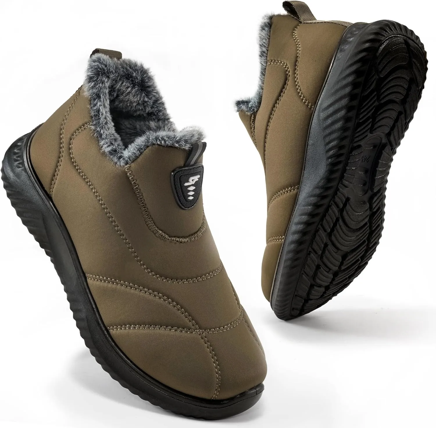 FUDYNMALC Womens Snow Boots Winter Shoes: Warm Fur Lined Slip On Ankle Booties Water Resistant Comfortable Outdoor Boot Lightweight