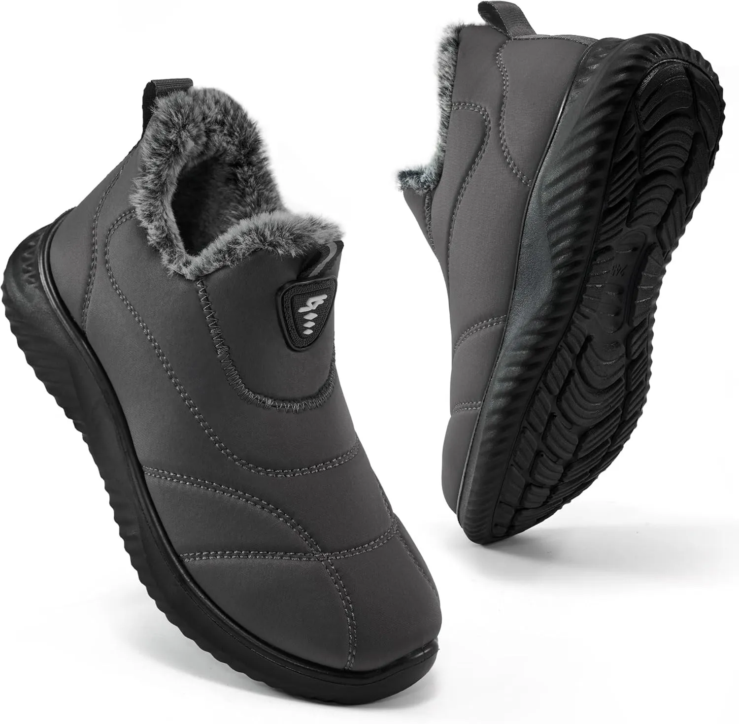 FUDYNMALC Womens Snow Boots Winter Shoes: Warm Fur Lined Slip On Ankle Booties Water Resistant Comfortable Outdoor Boot Lightweight