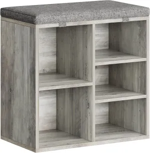 GAOMON Adjustable Shoe Bench with Cushioned Seat & Cubby Storage – Versatile Entryway Organizer for Hallways, Living Rooms, Closets, and Small Spaces