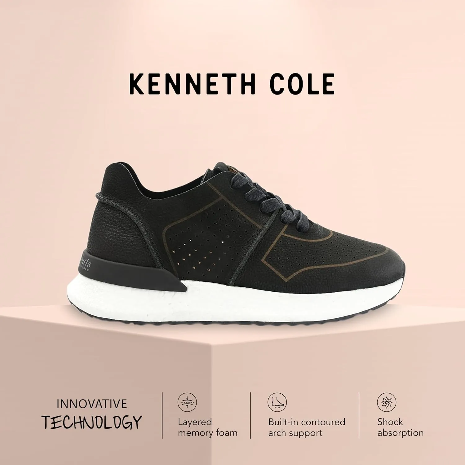 Gentle Souls by Kenneth Cole Men's Laurence Jogger Sneaker Cushioned for All-Day Comfort, Built-in Arch Support