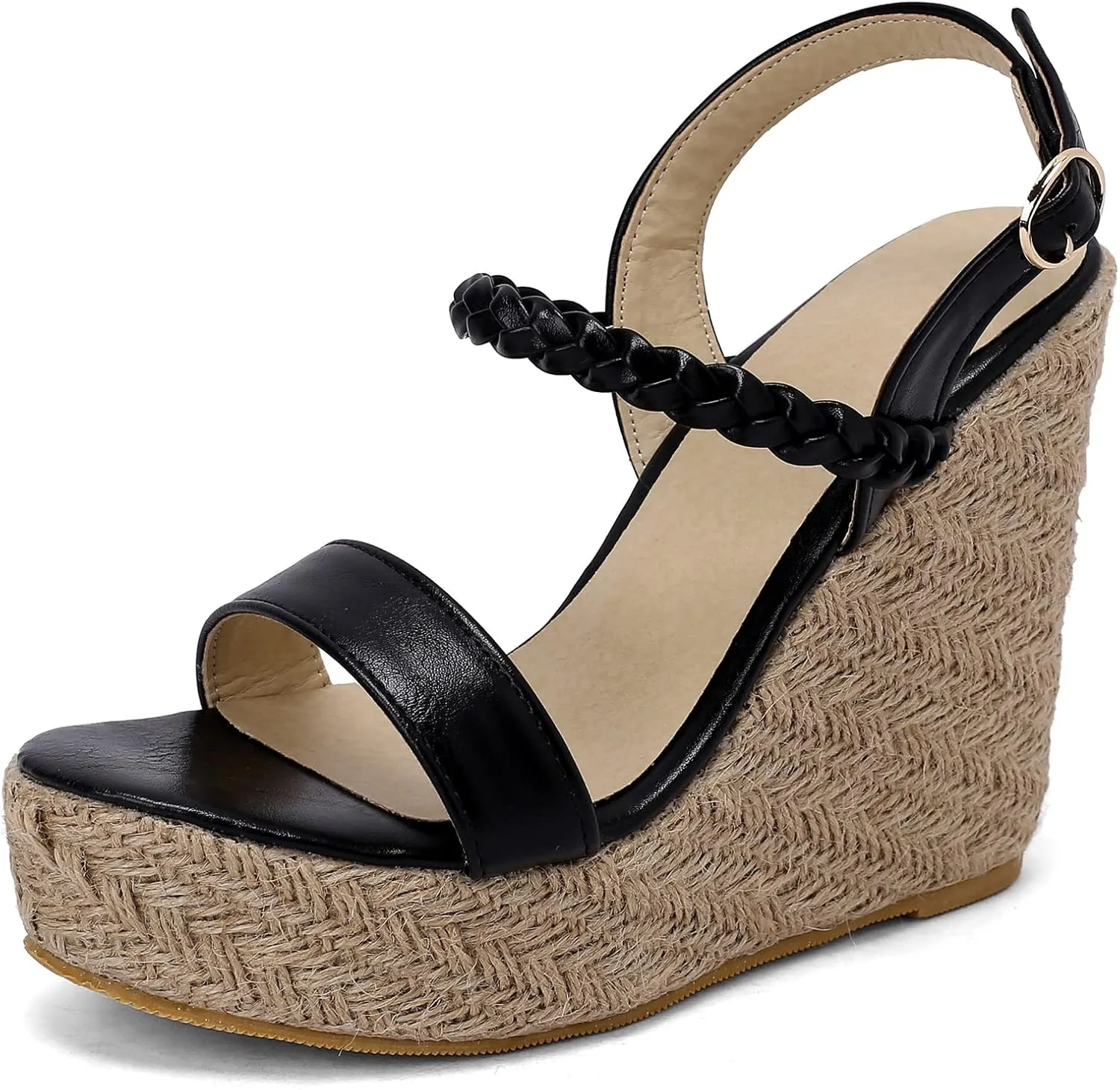 Gicoiz Espadrilles Wedges Women Classic Platform Embroidered Sandals
