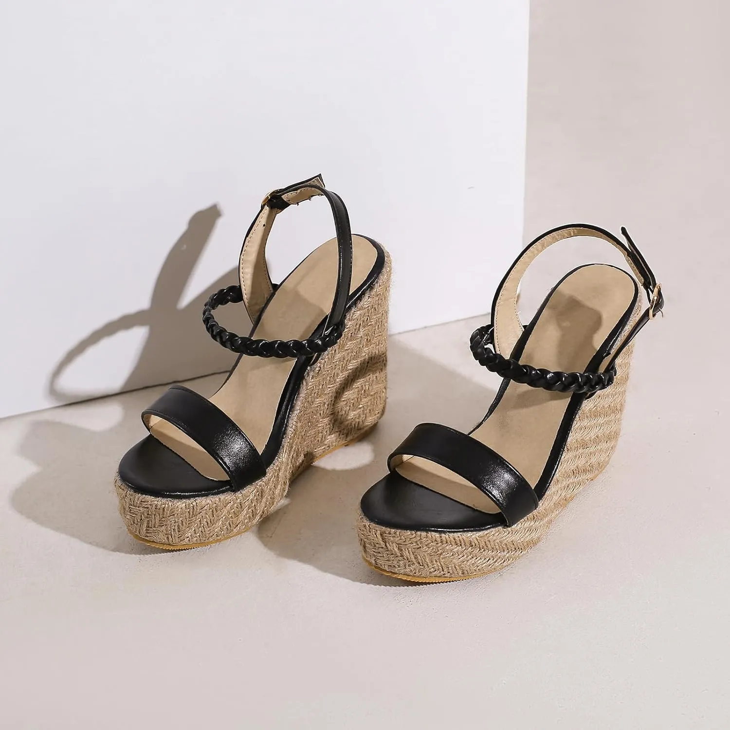 Gicoiz Espadrilles Wedges Women Classic Platform Embroidered Sandals