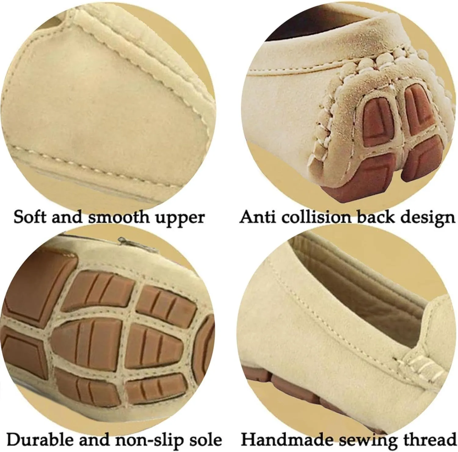 Girls Boys Suede Leather Slip-on Loafers Casual Boat Shoes Dress Shoes Oxford Flats