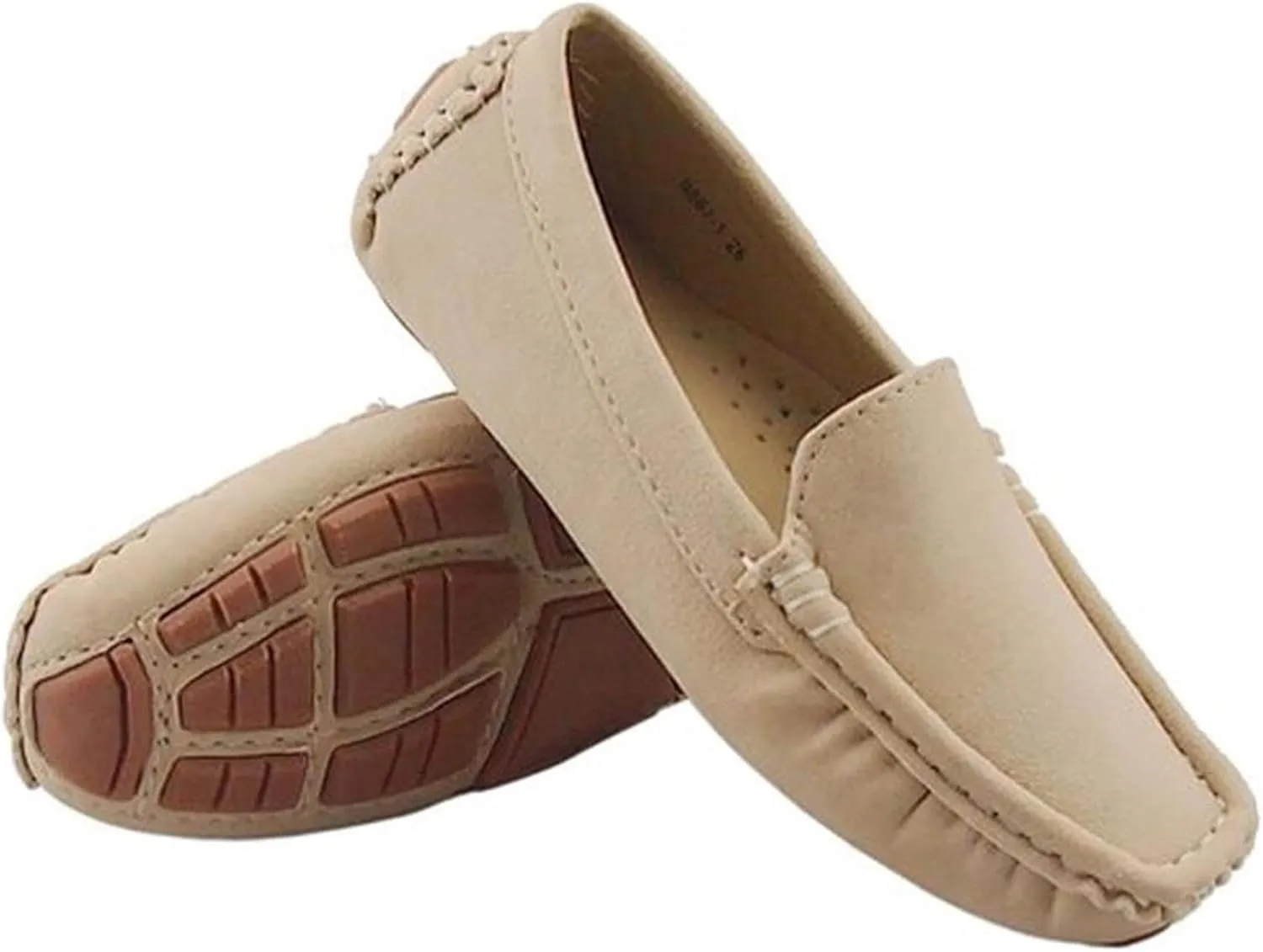 Girls Boys Suede Leather Slip-on Loafers Casual Boat Shoes Dress Shoes Oxford Flats
