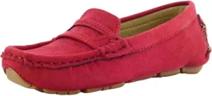 Girls Boys Suede Leather Slip-on Loafers Comfort Moccasin Casual Boat Shoes Uniform Dress Shoes