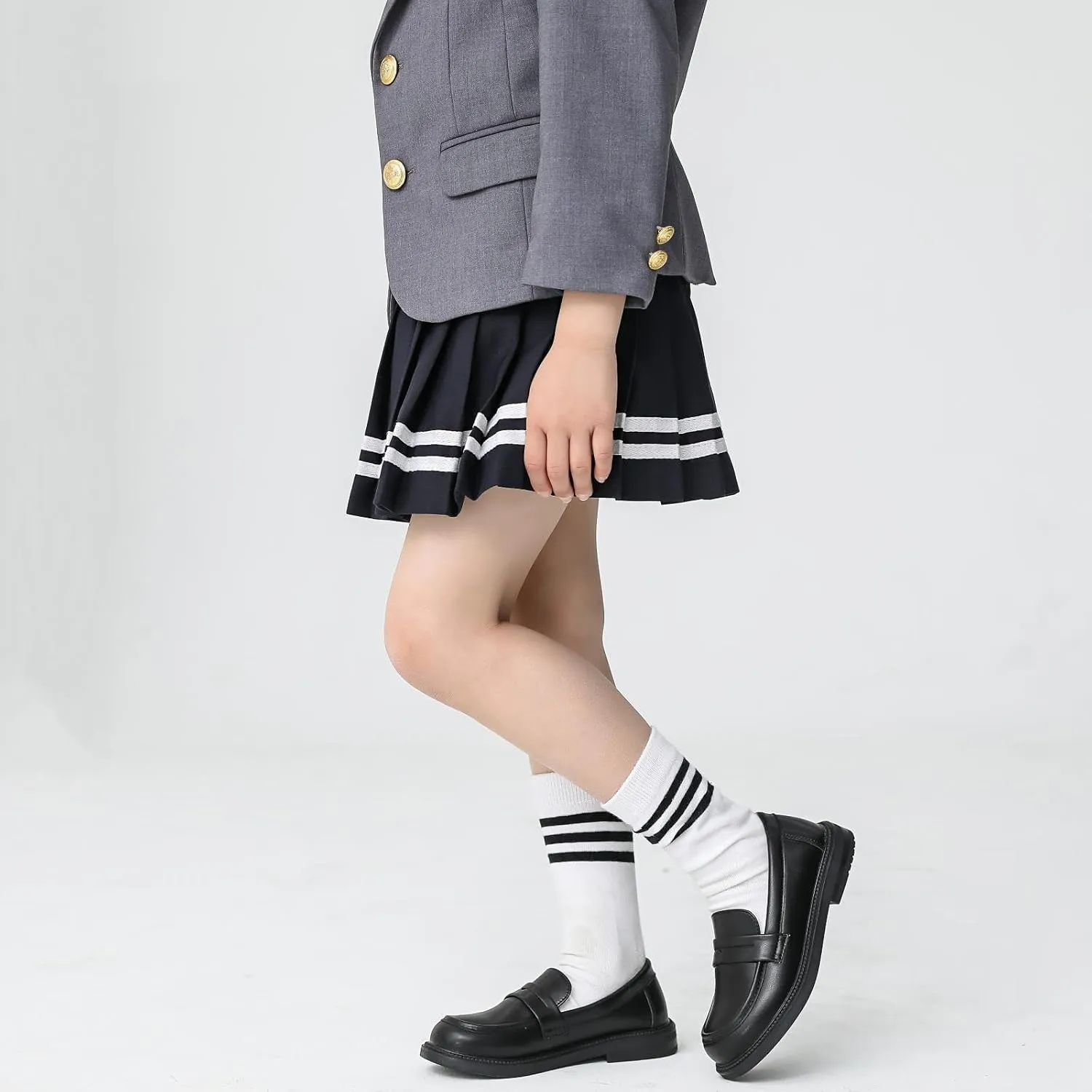 Girl's Oxford Dress Shoes Slip-on Loafers Church School Uniform Shoes
