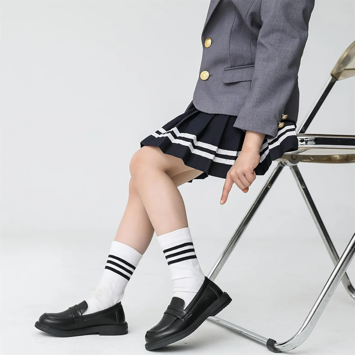 Girl's Oxford Dress Shoes Slip-on Loafers Church School Uniform Shoes