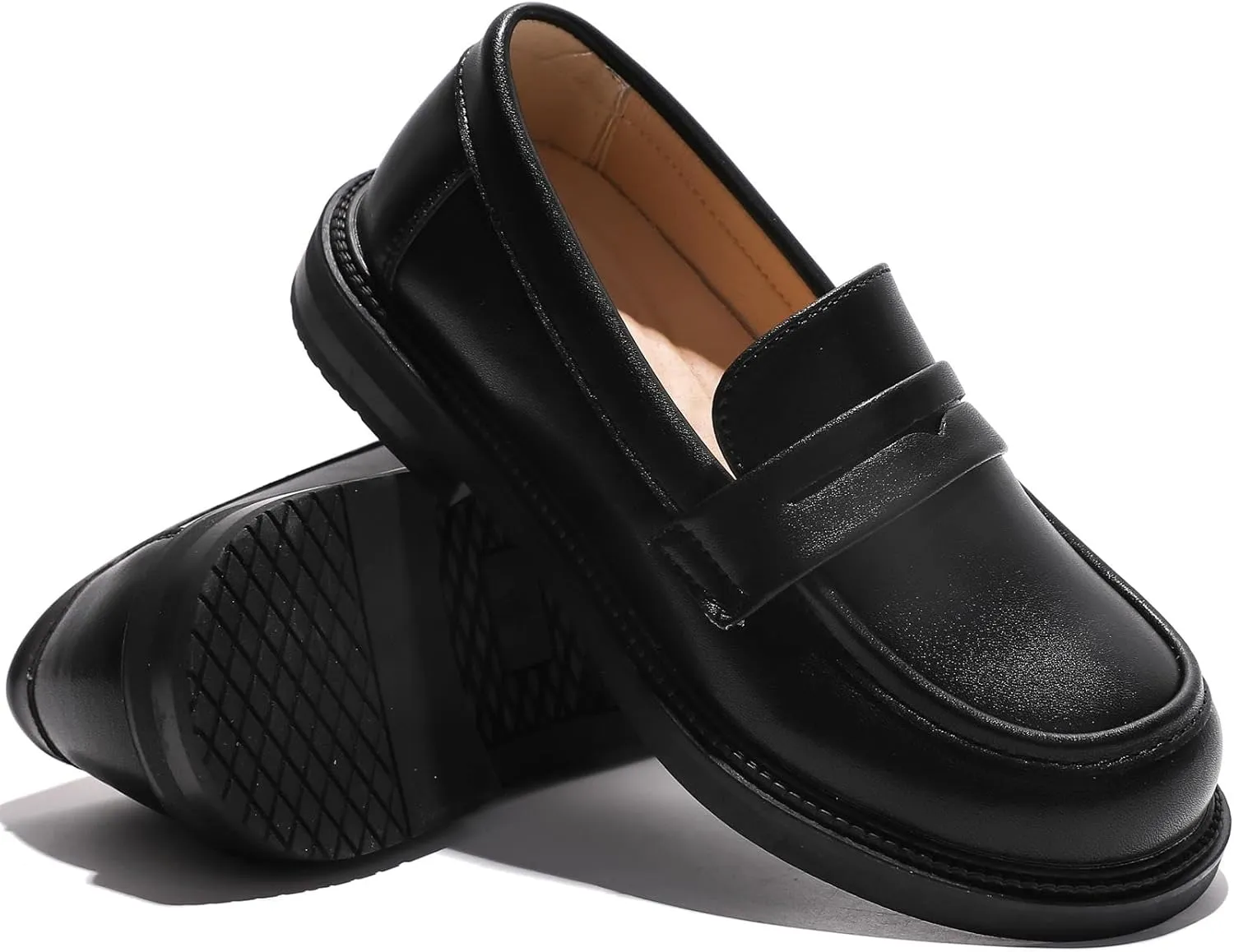 Girl's Oxford Dress Shoes Slip-on Loafers Church School Uniform Shoes