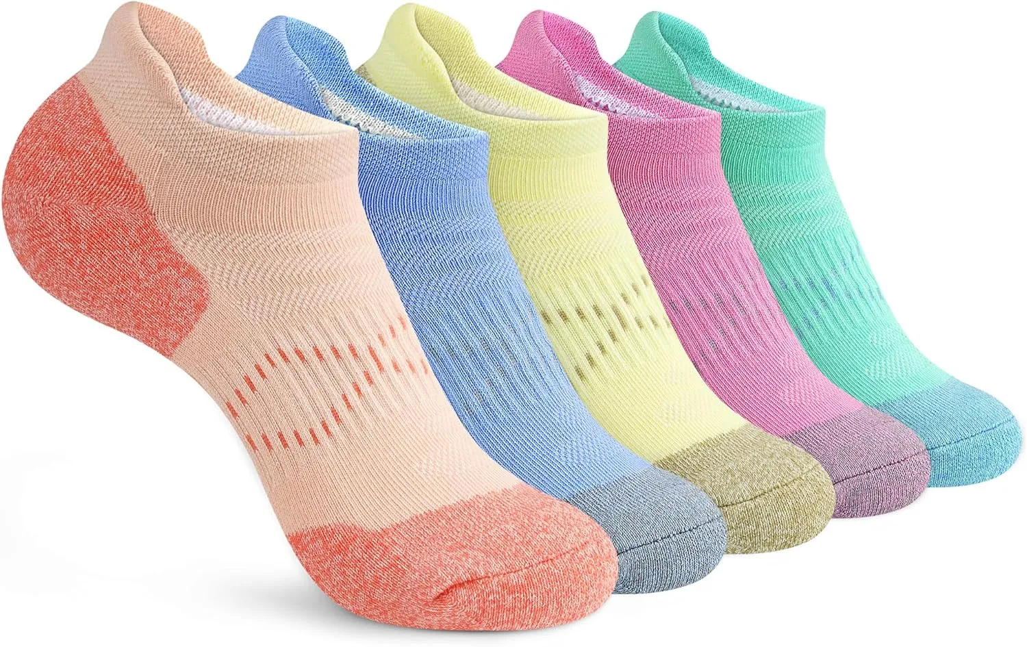 Gonii Ankle Socks Womens Running Athletic No Show Socks Cushioned 5-Pairs