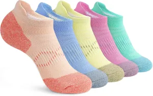 Gonii Ankle Socks Womens Running Athletic No Show Socks Cushioned 5-Pairs