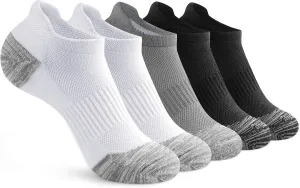 Gonii Ankle Socks Womens Running Athletic No Show Socks Cushioned 5-Pairs