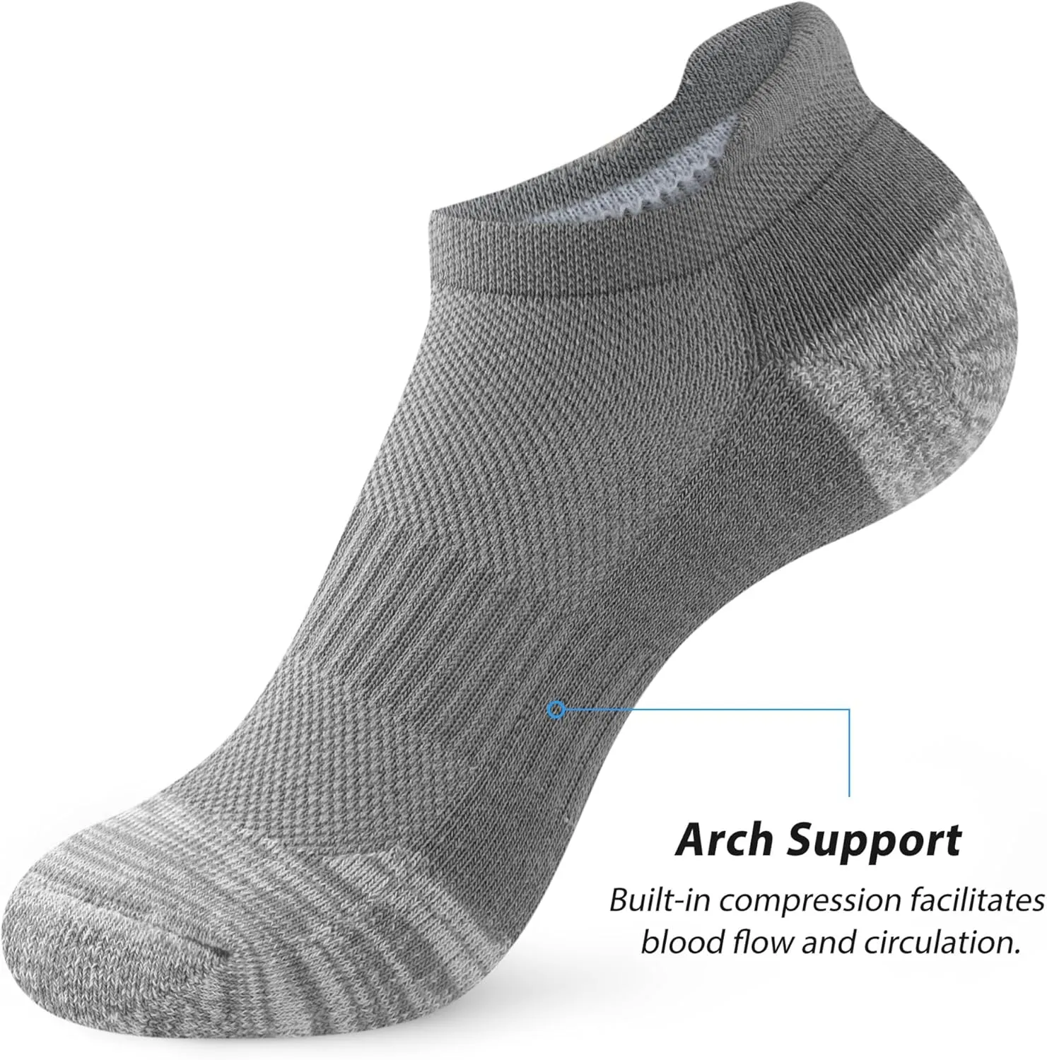 Gonii Ankle Socks Womens Running Athletic No Show Socks Cushioned 5-Pairs