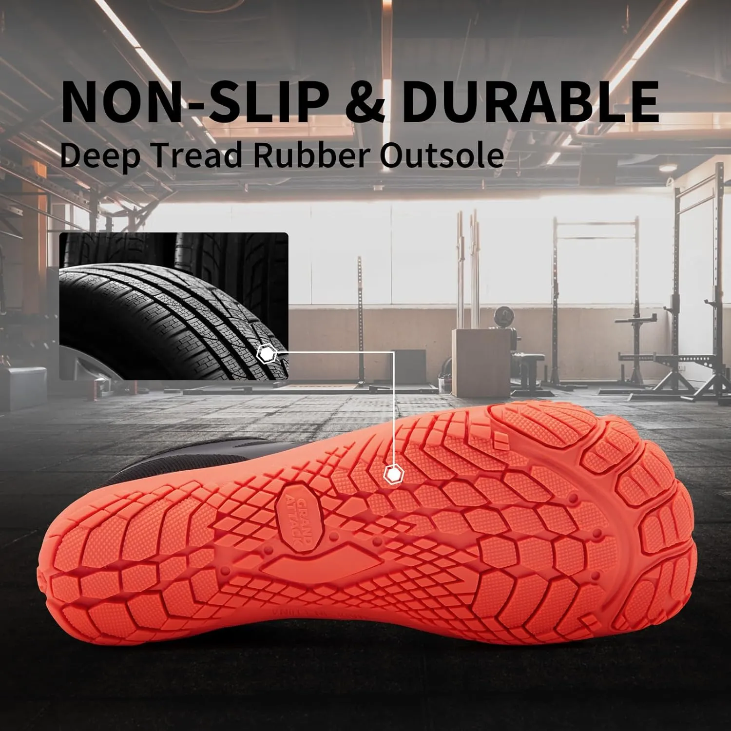 Grand Attack Barefoot Shoes Women Wide Toe Box Zero Drop Wrestling Weightlifting Gym Fitness Shoes Breathable Lightweight