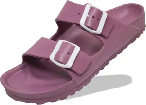 greenbox Women's Adjustable Slip-On EVA Double Buckle Slide Sandals - Lightweight and Comfortable Summer Footwear