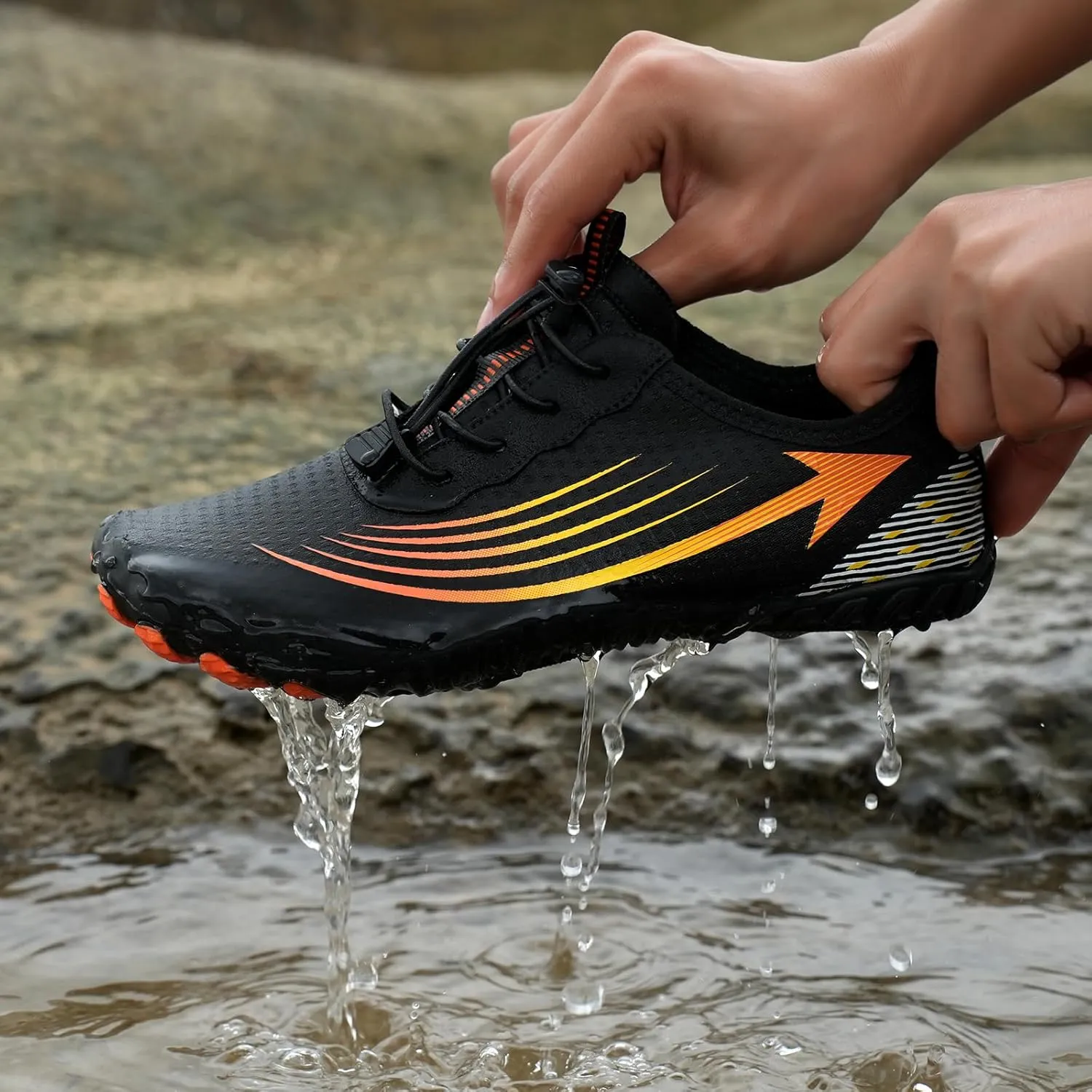 Grounded Barefoot Footwear for Women Men Hiking Athletic Barefoot Shoes Beach Surf Water Shoes with Non-Slip Sole