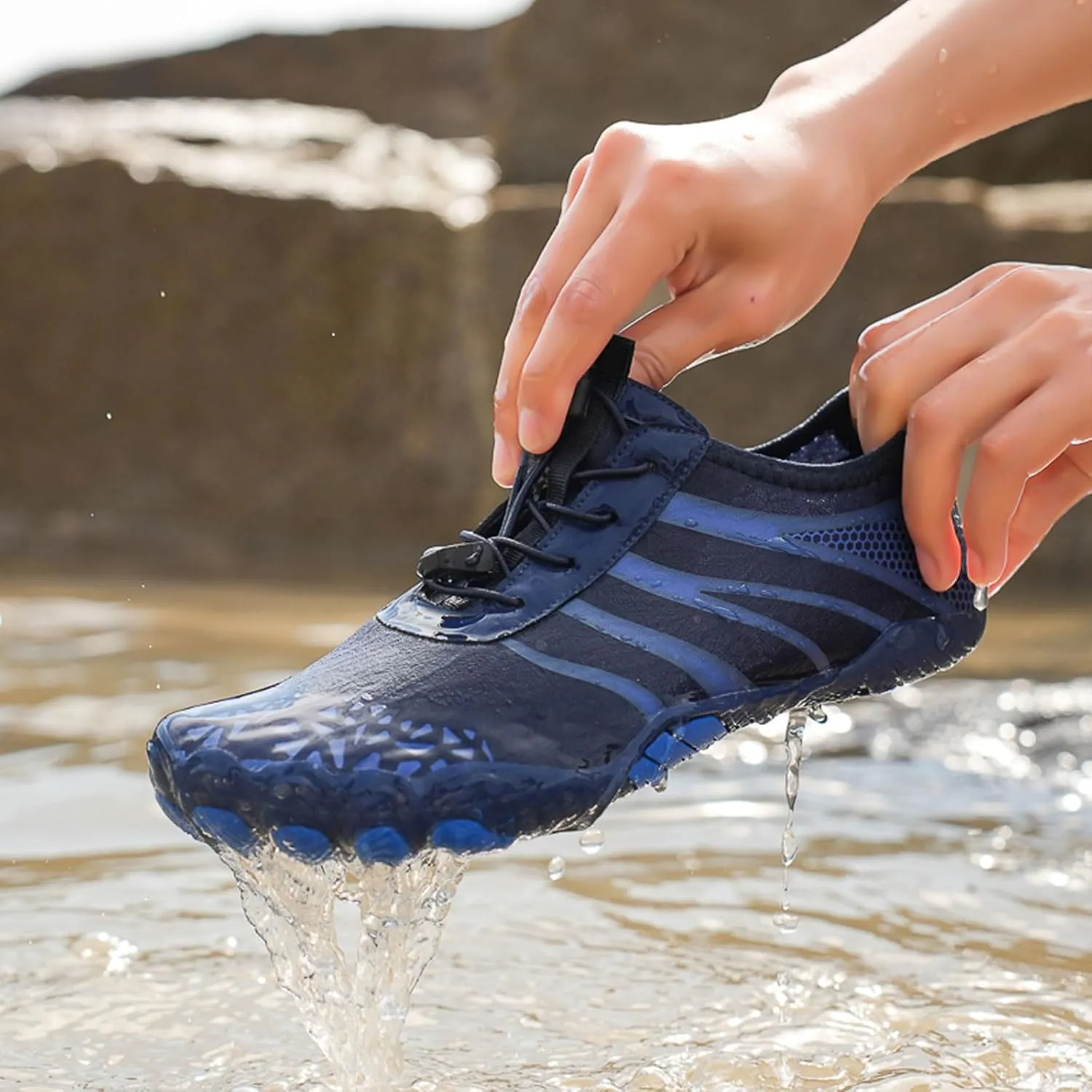 Grounded Footwear for Women Men Lightweight Breathable Non-Slip Athletic Footwear,Wide Toe & Non-Slip Barefoot Shoes Swimming Surf Hiking Walking Quick Dry Water Shoes.Outdoor Casual Comfort Wear