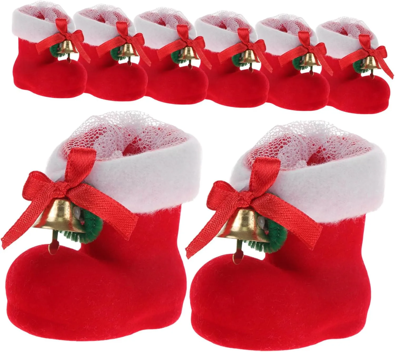 Hanging Shoes Containers 8pcs Christmas Decor Little Stockings Christmas