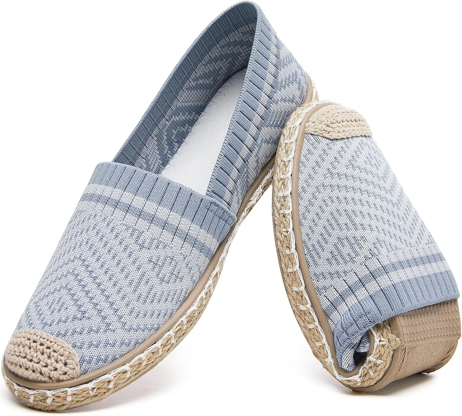 HEAWISH Ballet Flats for Women Loafer Slip on Shoes,Breathable Womens Shoes Dressy Casual Espadrilles for Women Rope Loafer Flats