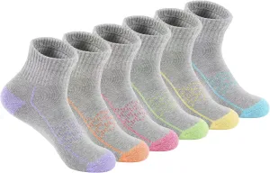 Hepsibah Womens Ankle Athletic Socks Cotton Thick Cushioned Low Cut Running Socks 6 Pack