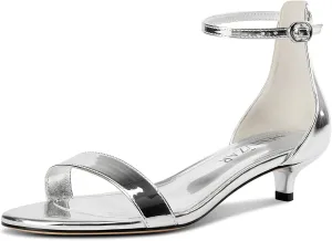 HEUIVZAR Womens Kitten Low Heel Open Toe Ankle Strap Sandals Dress Buckle Office Prom Summer Shoes 1.2 Inches Heels