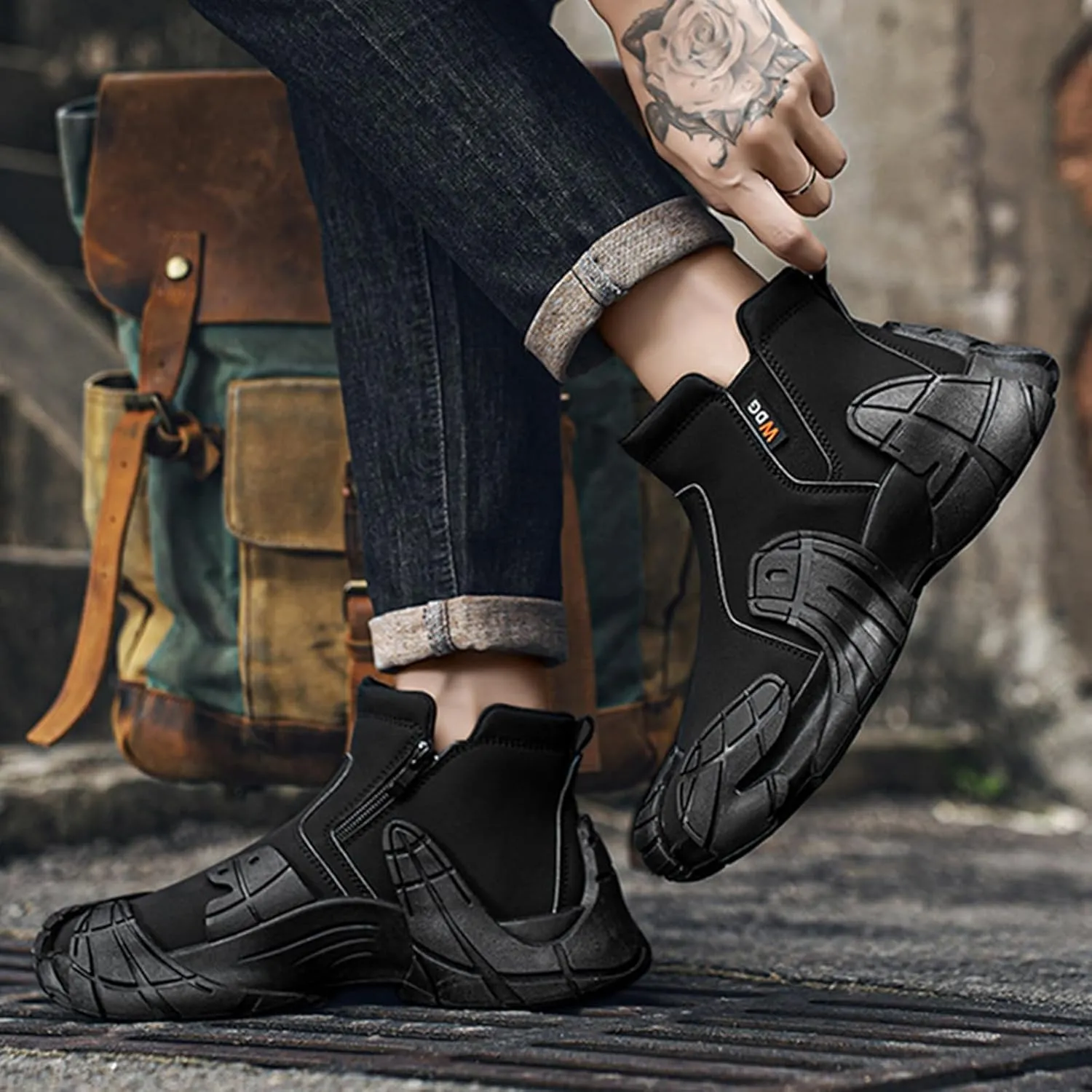 High Top Mens Hiking Shoes Casual Shoes Sneakers Sneakers Non-Slip Outdoor Soles Hiking Shoes Snow Boots