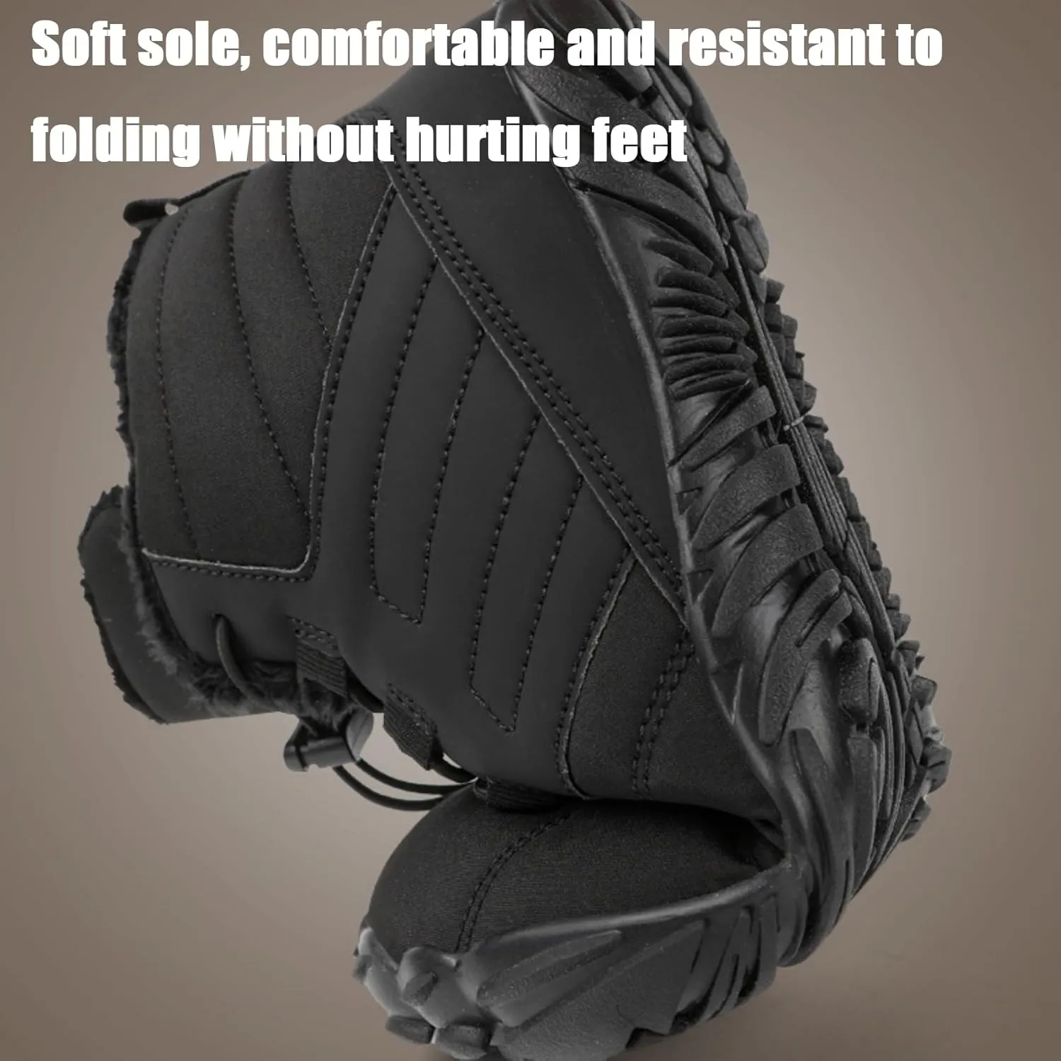 Hike Winter Footwear Barefoot Shoes, Winter Barefoot Shoe for Women Men, Wide Toe Box Walking Snow Boots Warm Sneakers
