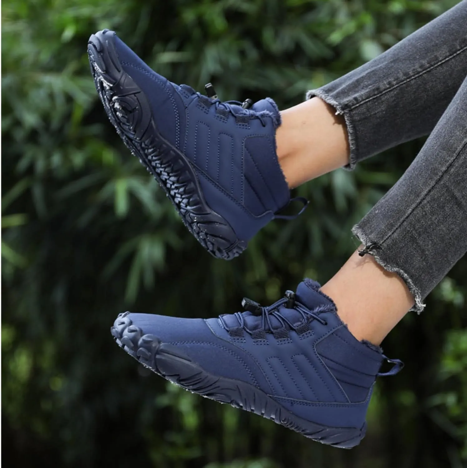 Hike Winter Footwear Barefoot Shoes, Winter Barefoot Shoe for Women Men, Wide Toe Box Walking Snow Boots Warm Sneakers