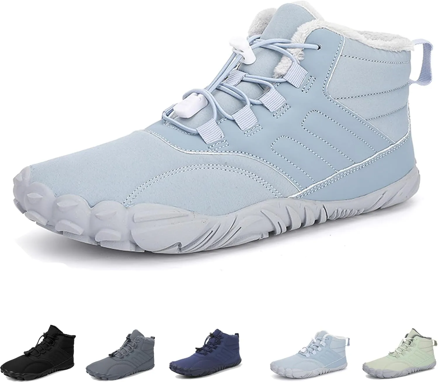 Hike Winter Footwear Barefoot Shoes, Winter Barefoot Shoe for Women Men, Wide Toe Box Walking Snow Boots Warm Sneakers