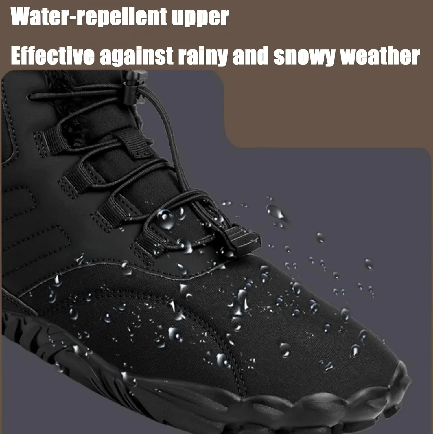 Hike Winter Footwear Barefoot Shoes, Winter Barefoot Shoe for Women Men, Wide Toe Box Walking Snow Boots Warm Sneakers