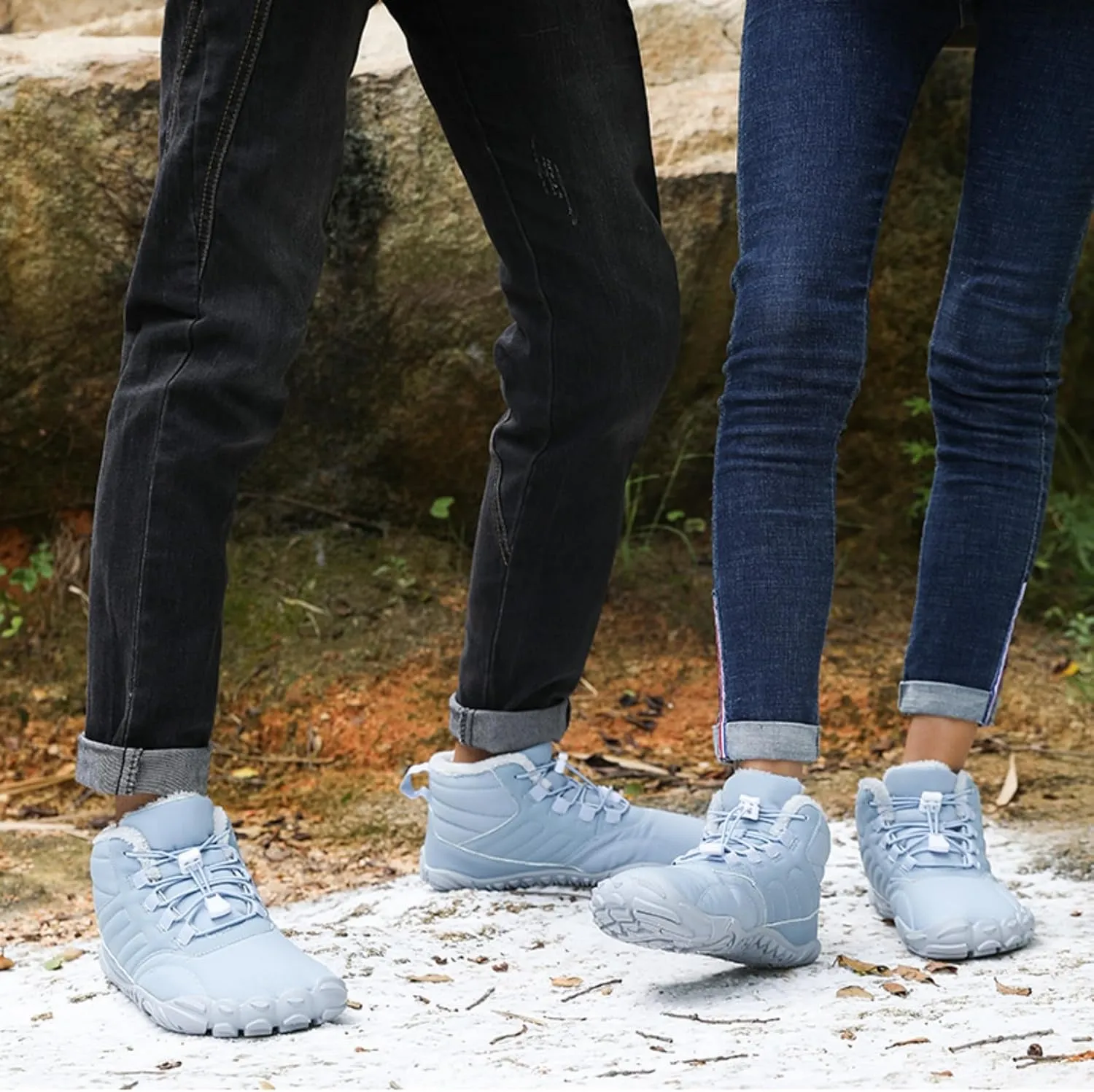 Hike Winter Footwear Barefoot Shoes, Winter Barefoot Shoe for Women Men, Wide Toe Box Walking Snow Boots Warm Sneakers