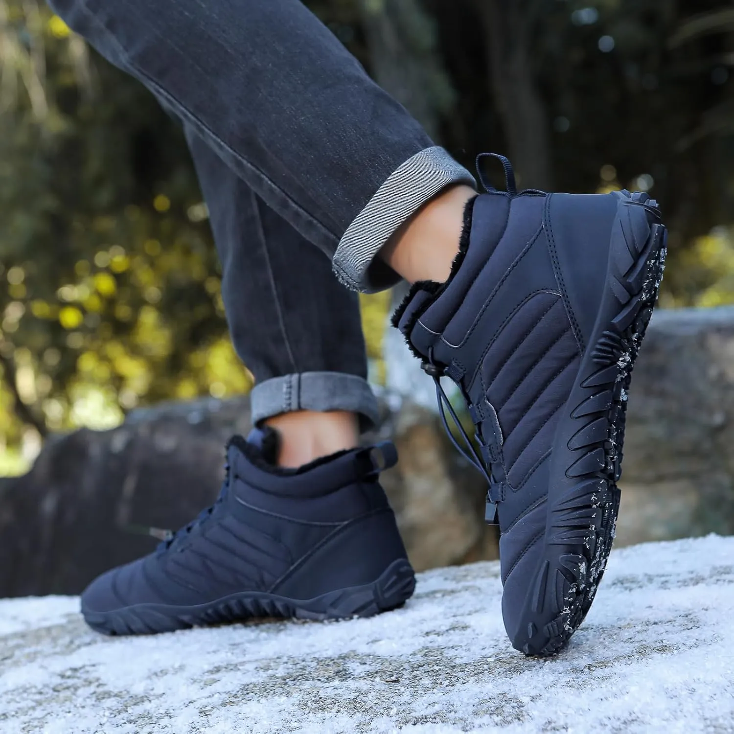Hike Winter Footwear Barefoot Womens, 2024 Waterproof Autumn Wide Toe Box Barefoot Walking Shoes Boots