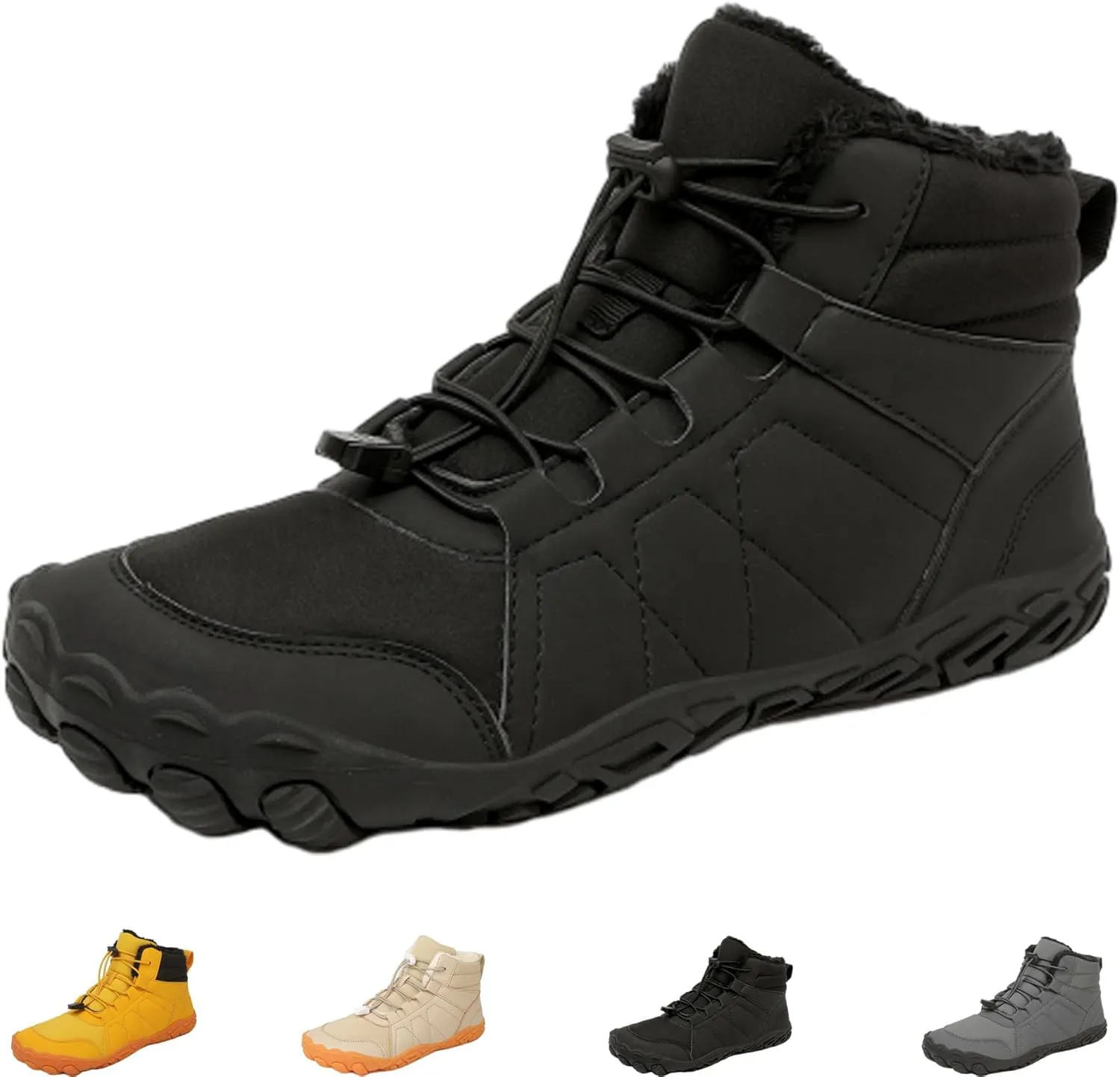 Hike Winter Footwear Barefoot Womens, Warm Waterproof Hiking Winter Barefoot Shoes Men, Anti-slip Barefoot Boots Winter