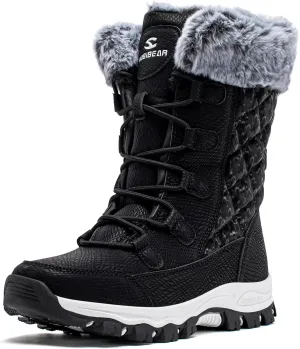 HOBIBEAR Women's Winter Snow Boots Waterproof Lightweight Warm Faux Fur Lined Mid-Calf Booties