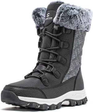 HOBIBEAR Women's Winter Snow Boots Waterproof Lightweight Warm Faux Fur Lined Mid-Calf Booties