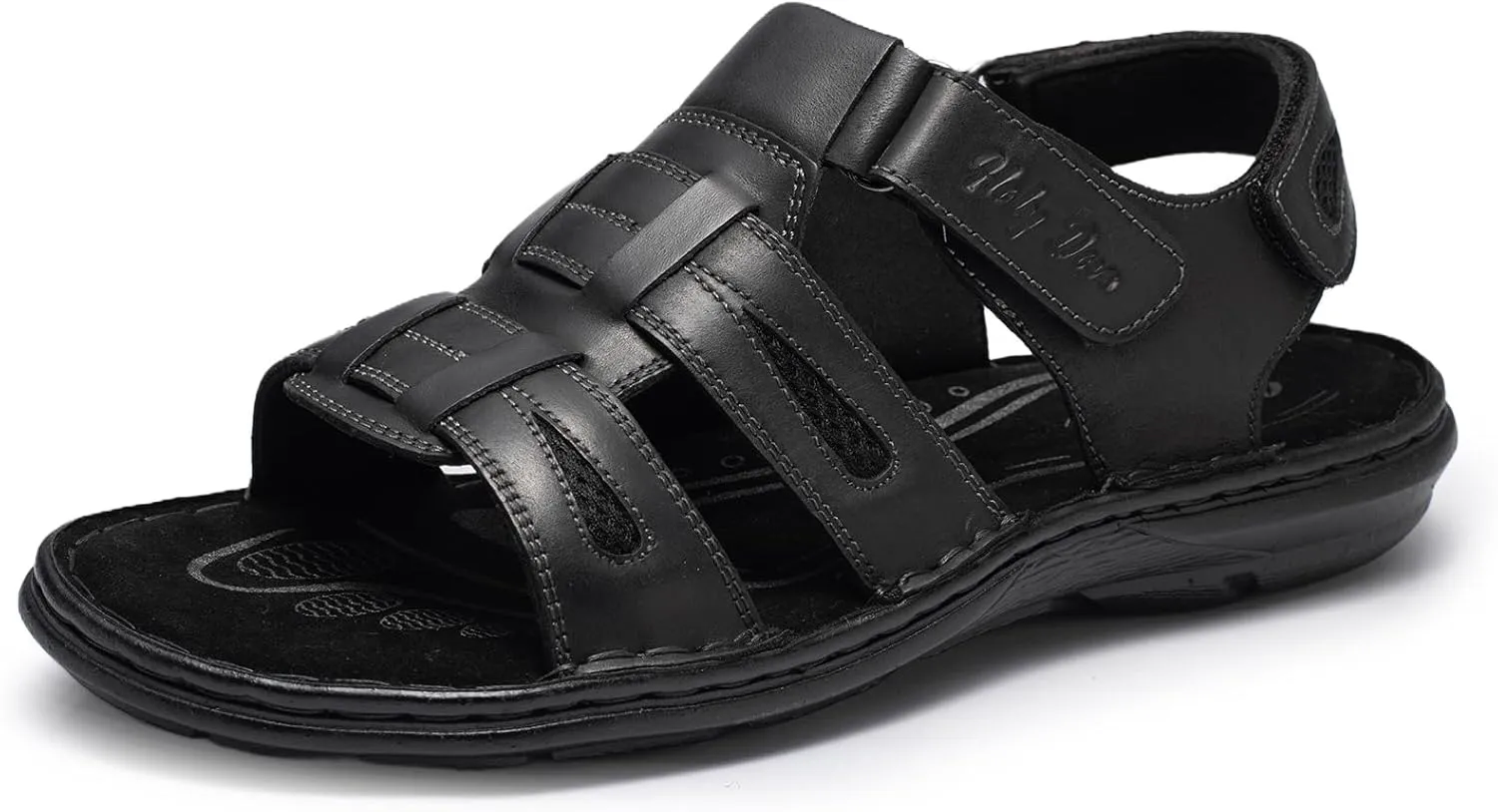 Holy dove Men's Sandals Open Toe Leather Fisherman Sport Hiking Outdoor Casual Summer Sandals Shoes for Men