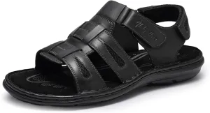 Holy dove Men's Sandals Open Toe Leather Fisherman Sport Hiking Outdoor Casual Summer Sandals Shoes for Men