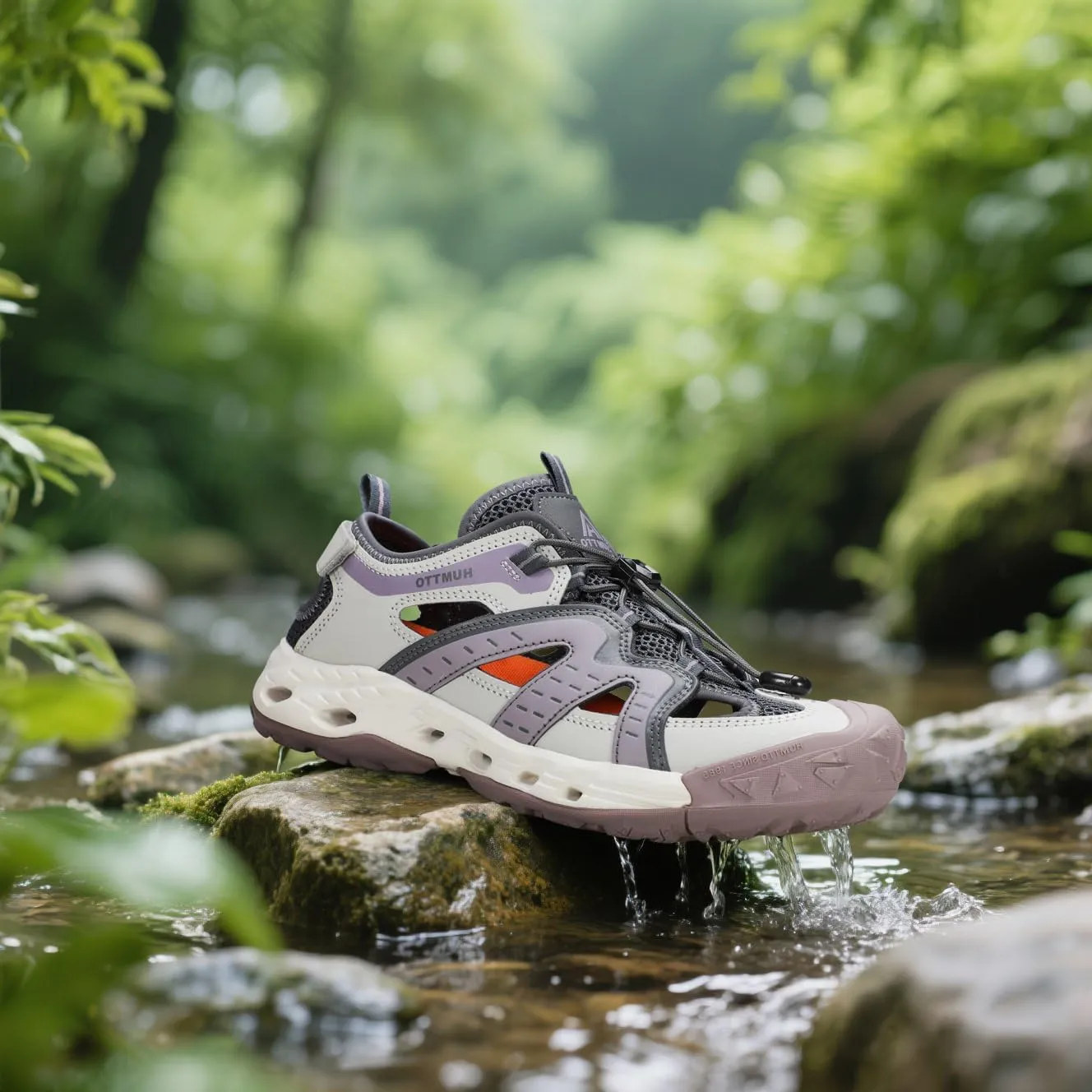 HUMTTO Women's Amphibious Closed Toe Hiking Sandals Quick-Dry Water Shoes Non-Slip Athletic Adjustable Outdoor Fisherman Summer Beach Walking Travel Shoe
